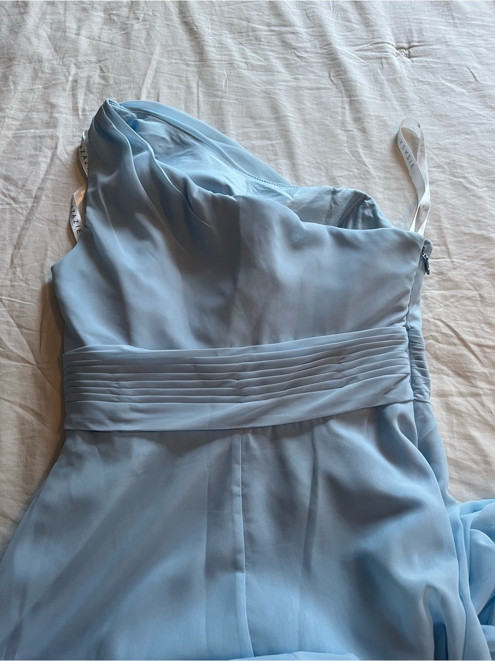Azazie Dallas One Shoulder Dress - Sky Blue - Picture 5 of 8